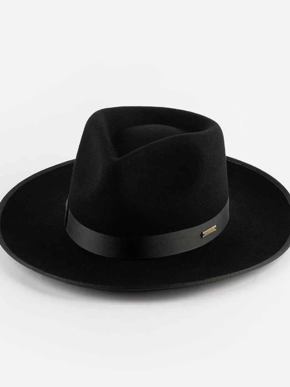 GIGI PIP Black Monroe Rancher Fedora with Satin Lining